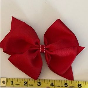 Red boutique hair bow